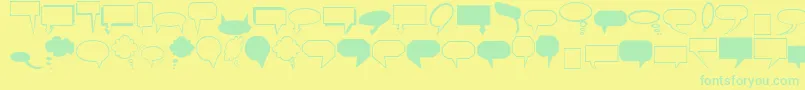 Carrballoons Font – Green Fonts on Yellow Background