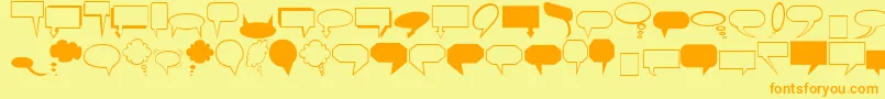 Carrballoons Font – Orange Fonts on Yellow Background