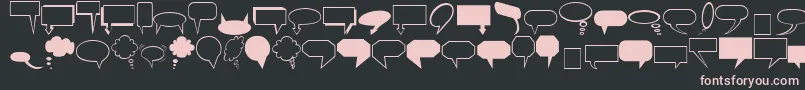 Carrballoons Font – Pink Fonts on Black Background