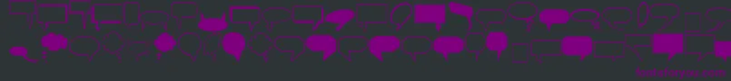 Carrballoons-fontti – violetit fontit mustalla taustalla