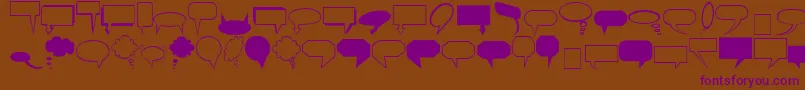 Carrballoons-fontti – violetit fontit ruskealla taustalla
