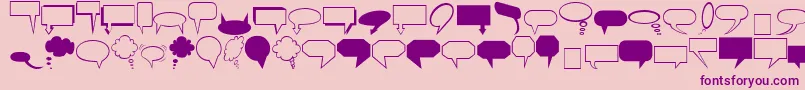 Carrballoons Font – Purple Fonts on Pink Background