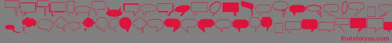 Carrballoons Font – Red Fonts on Gray Background
