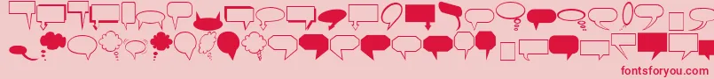Carrballoons Font – Red Fonts on Pink Background