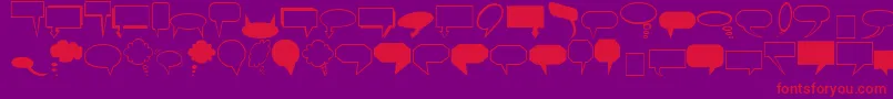 Carrballoons Font – Red Fonts on Purple Background
