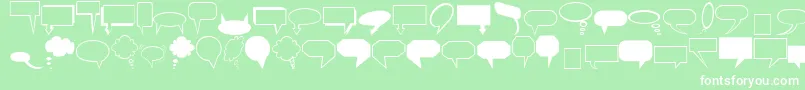 Carrballoons-Schriftart – Weiße Schriften auf grünem Hintergrund
