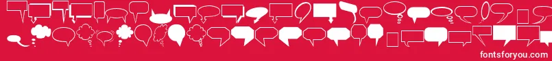 Carrballoons Font – White Fonts on Red Background