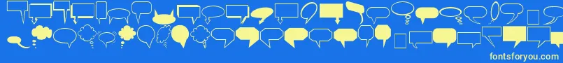Carrballoons Font – Yellow Fonts on Blue Background