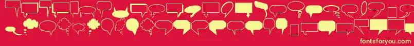 Carrballoons Font – Yellow Fonts on Red Background