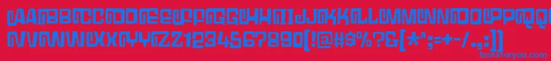 GumbleryDemo-Schriftart – Blaue Schriften auf rotem Hintergrund
