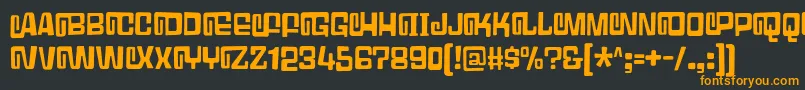 GumbleryDemo Font – Orange Fonts on Black Background