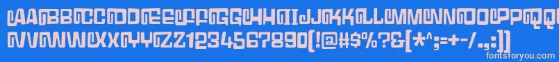 Шрифт GumbleryDemo – розовые шрифты на синем фоне
