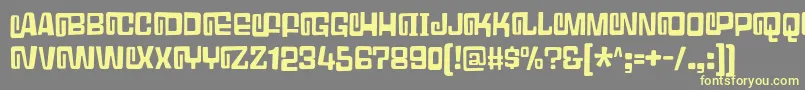 GumbleryDemo Font – Yellow Fonts on Gray Background