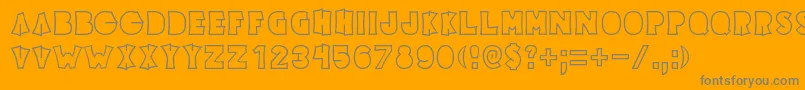 ElectricPickle-Schriftart – Graue Schriften auf orangefarbenem Hintergrund