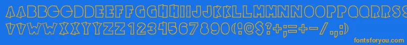 ElectricPickle Font – Orange Fonts on Blue Background