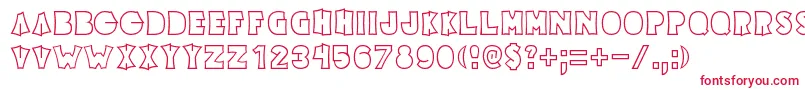 フォントElectricPickle – 白い背景に赤い文字