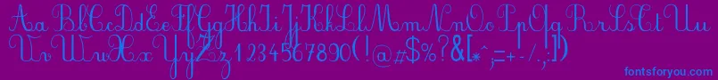 Plumnde Font – Blue Fonts on Purple Background