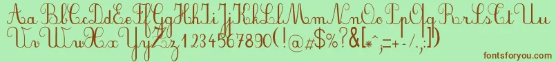 Plumnde Font – Brown Fonts on Green Background