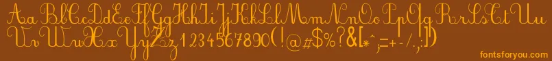 Шрифт Plumnde – оранжевые шрифты на коричневом фоне