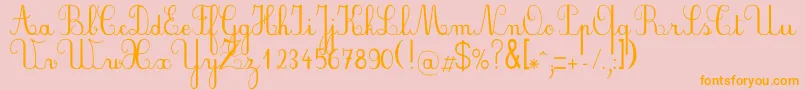 Plumnde Font – Orange Fonts on Pink Background