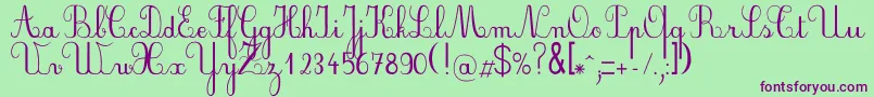 Plumnde Font – Purple Fonts on Green Background