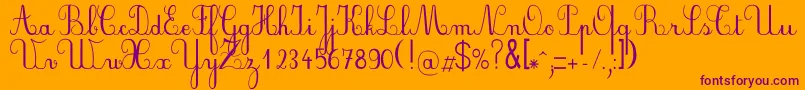 Plumnde Font – Purple Fonts on Orange Background