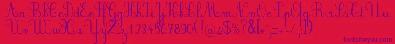 Plumnde Font – Purple Fonts on Red Background