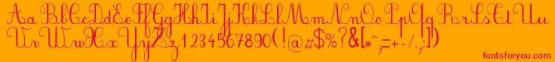 Plumnde Font – Red Fonts on Orange Background