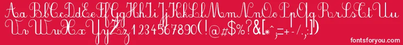 Plumnde Font – White Fonts on Red Background