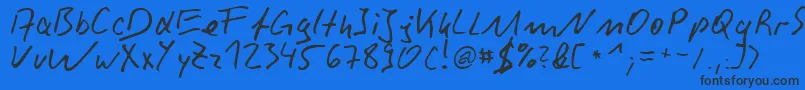 フォントRounderDb – 黒い文字の青い背景