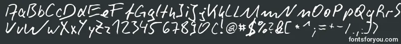 RounderDb-fontti – valkoiset fontit mustalla taustalla