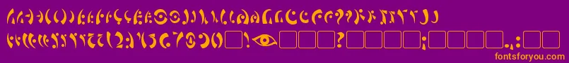 MarasEye Font – Orange Fonts on Purple Background