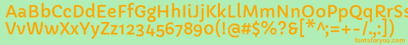 CapriolaRegular Font – Orange Fonts on Green Background