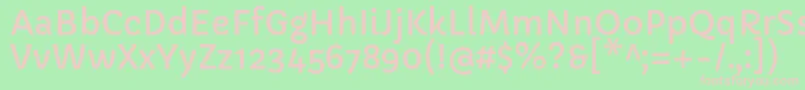 CapriolaRegular Font – Pink Fonts on Green Background