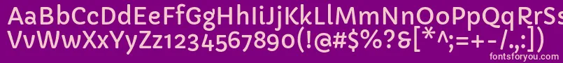 CapriolaRegular Font – Pink Fonts on Purple Background