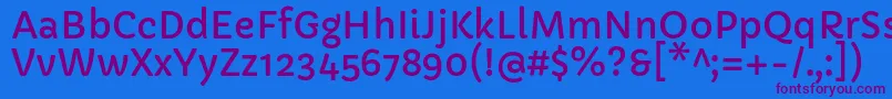 CapriolaRegular Font – Purple Fonts on Blue Background