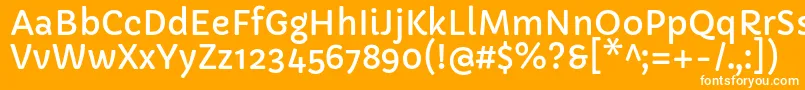 CapriolaRegular Font – White Fonts on Orange Background