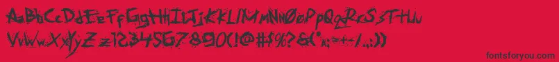 Assassinnationextrabold Font – Black Fonts on Red Background