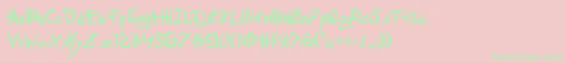 fuente Assassinnationextrabold – Fuentes Verdes Sobre Fondo Rosa