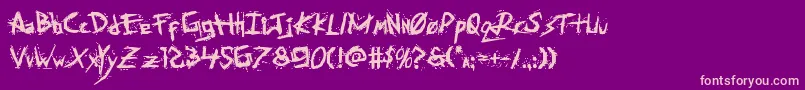 Assassinnationextrabold Font – Pink Fonts on Purple Background