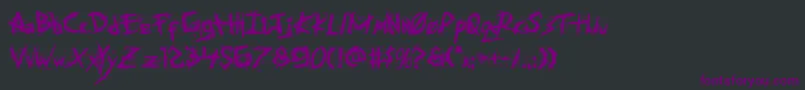 Assassinnationextrabold Font – Purple Fonts on Black Background