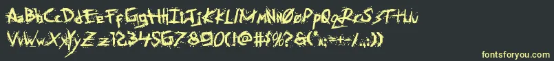 Assassinnationextrabold Font – Yellow Fonts on Black Background