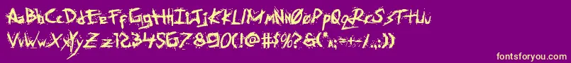 Assassinnationextrabold Font – Yellow Fonts on Purple Background