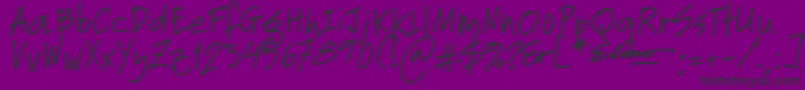 Elmo Font – Black Fonts on Purple Background