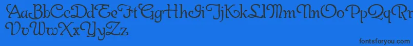 GaherisDemo Font – Black Fonts on Blue Background