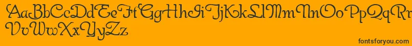 GaherisDemo Font – Black Fonts on Orange Background