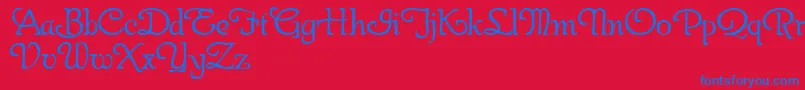 GaherisDemo Font – Blue Fonts on Red Background