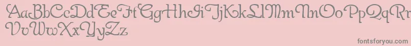 GaherisDemo Font – Gray Fonts on Pink Background