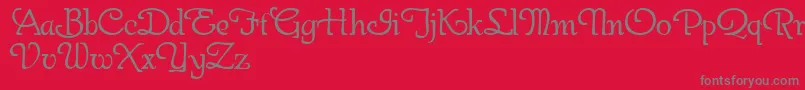 GaherisDemo Font – Gray Fonts on Red Background
