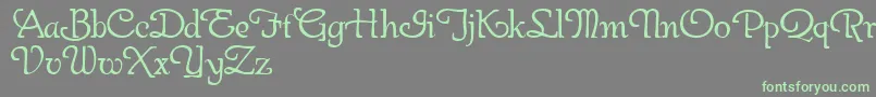 GaherisDemo Font – Green Fonts on Gray Background